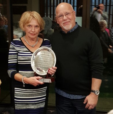 Jane presenting the Salver